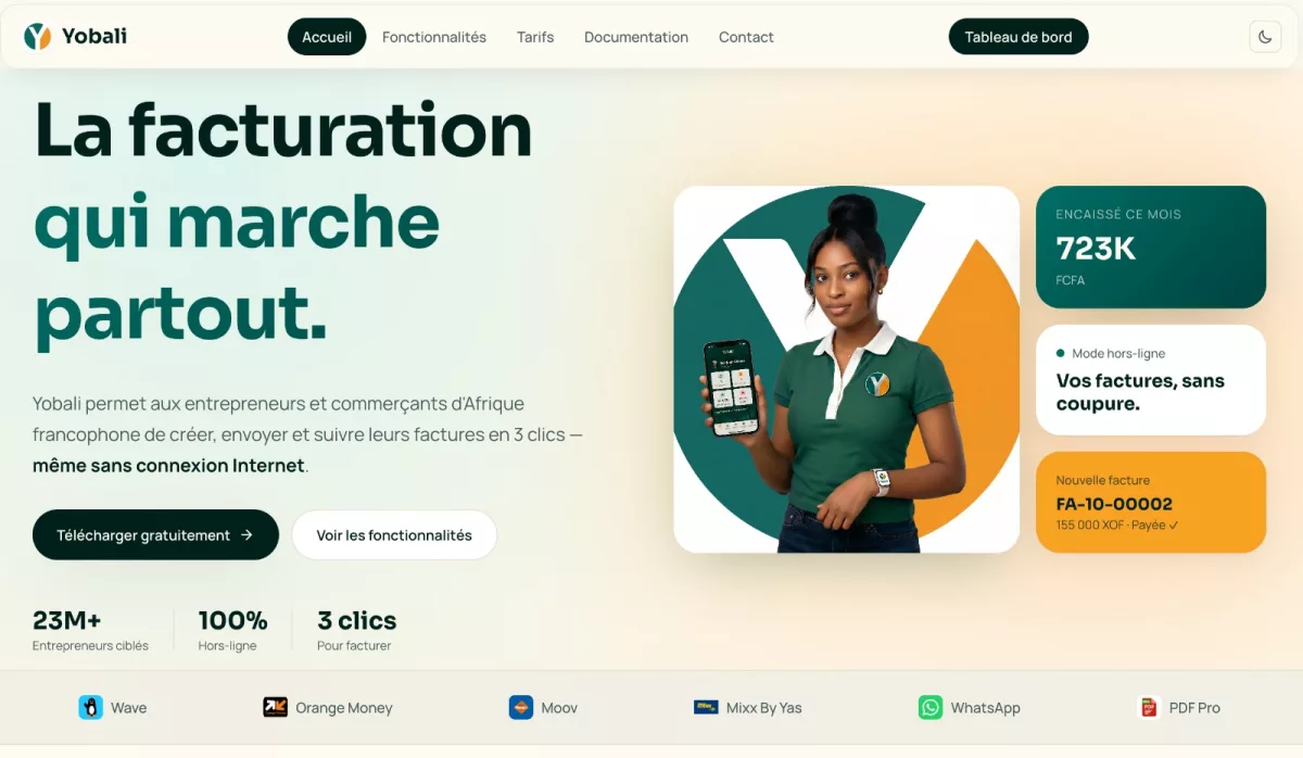 Aperçu du projet Yobali — Marketplace de Services
